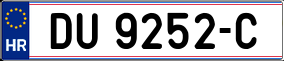 Trailer License Plate